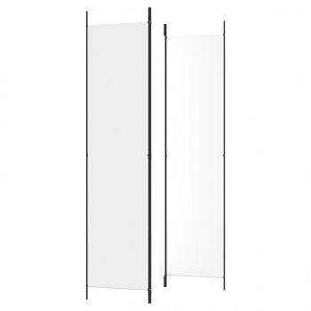 3-tlg. Paravent Weiß 150x220 cm Stoff