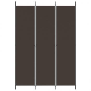 3-tlg. Paravent Braun 150x220 cm Stoff