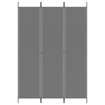 3-tlg. Paravent Anthrazit 150x220 cm Stoff