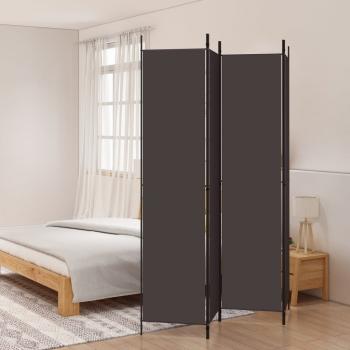 ARDEBO.de -  4-tlg. Paravent Braun 200x220 cm Stoff