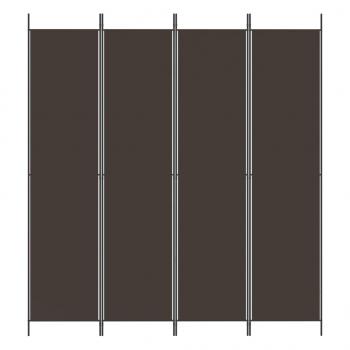  4-tlg. Paravent Braun 200x220 cm Stoff