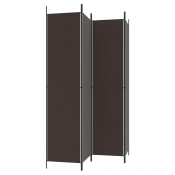  4-tlg. Paravent Braun 200x220 cm Stoff