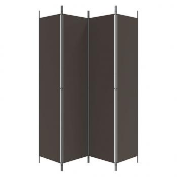  4-tlg. Paravent Braun 200x220 cm Stoff