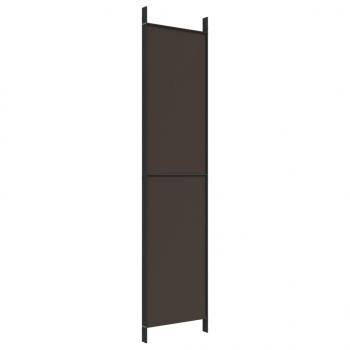  4-tlg. Paravent Braun 200x220 cm Stoff