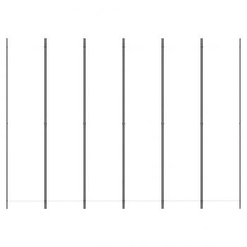 6-tlg. Paravent Weiß 300x220 cm Stoff