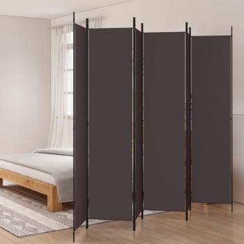 ARDEBO.de - 6-tlg. Paravent Braun 300x220 cm Stoff