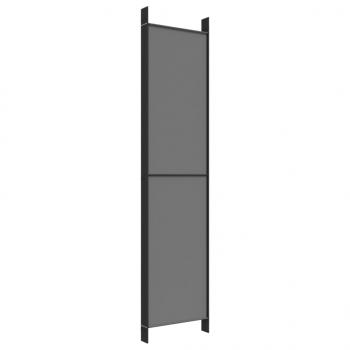 6-tlg. Paravent Anthrazit 300x220 cm Stoff