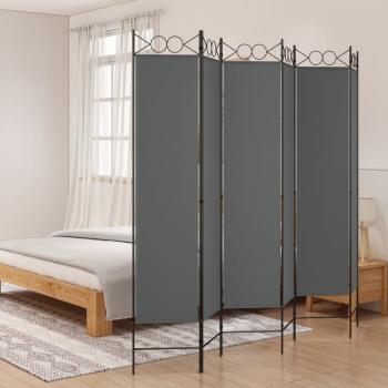 ARDEBO.de - 6-tlg. Paravent Anthrazit 240x200 cm Stoff