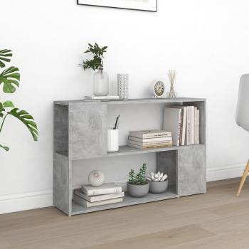ARDEBO.de - Bücherregal Betongrau 100x24x63 cm Holzwerkstoff