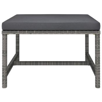 12-tlg. Garten-Lounge-Set mit Kissen Poly Rattan Grau