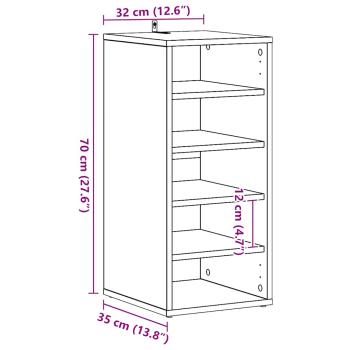 Schuhschrank Weiß 31,5x35x70 cm Holzwerkstoff