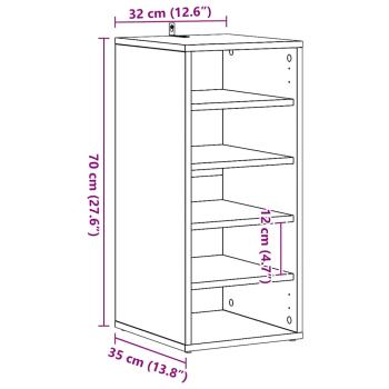 Schuhschrank Sonoma-Eiche 31,5x35x70 cm Holzwerkstoff