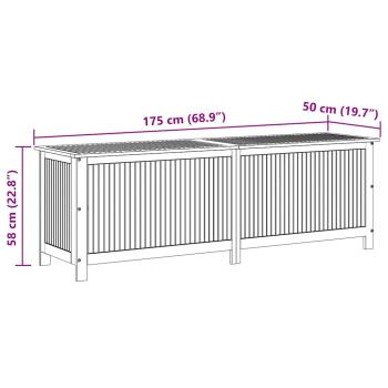 Garten-Aufbewahrungsbox 175x50x58 cm Massivholz Akazie