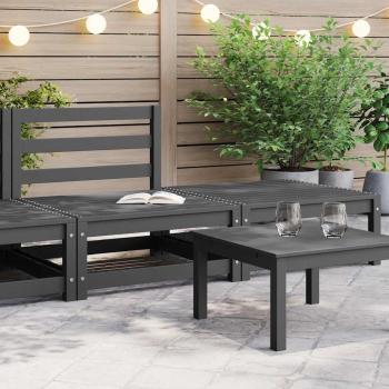 ARDEBO.de - 2-tlg. Garten-Lounge-Set Grau Kiefer Massivholz