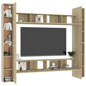 8-tlg. TV-Schrank-Set Sonoma-Eiche Holzwerkstoff
