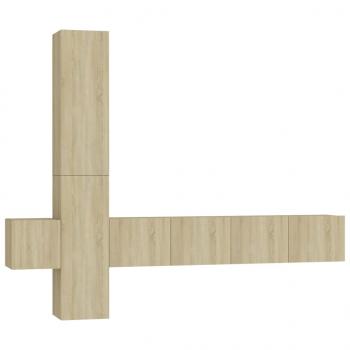 5-tlg. TV-Schrank-Set Sonoma-Eiche Holzwerkstoff