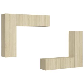 4-tlg. TV-Schrank-Set Sonoma-Eiche Holzwerkstoff