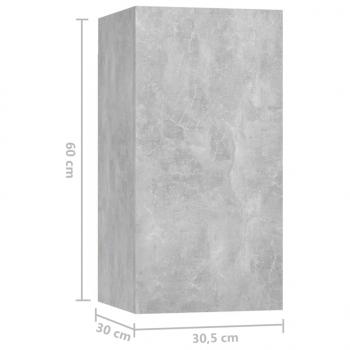 9-tlg. TV-Schrank-Set Betongrau Holzwerkstoff