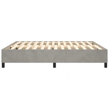Bettgestell Hellgrau 200x200 cm Samt