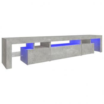 TV-Schrank mit LED-Leuchten Betongrau 215x36,5x40 cm