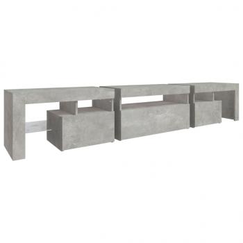 TV-Schrank mit LED-Leuchten Betongrau 215x36,5x40 cm