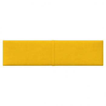 Wandpaneele 12 Stk. Gelb 60x15 cm Samt 1,08 m²