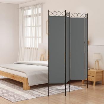 ARDEBO.de - 4-tlg. Paravent Anthrazit 160x200 cm Stoff