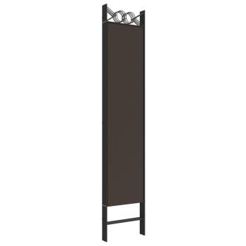 ARDEBO.de - 5-tlg. Paravent Braun 200x200 cm Stoff
