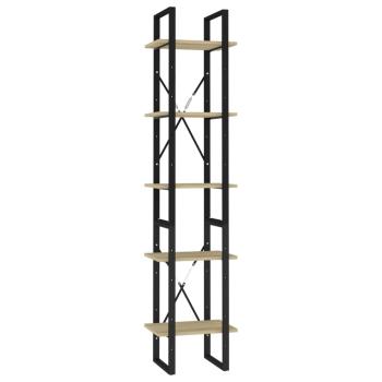 Bücherregal 5 Fächer Sonoma-Eiche 40x30x175 cm Holzwerkstoff