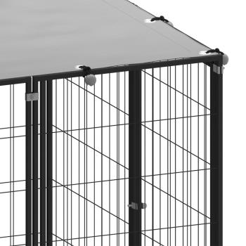 Hundezwinger Schwarz 4,84 m² Stahl  