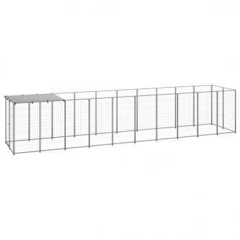 ARDEBO.de - Hundezwinger Silbern 6,05 m² Stahl  