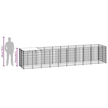 Hundezwinger Silbern 6,05 m² Stahl  