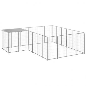 ARDEBO.de - Hundezwinger Silbern 8,47 m² Stahl  