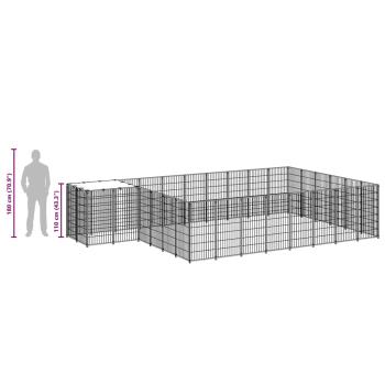 Hundezwinger Silbern 15,73 m² Stahl  