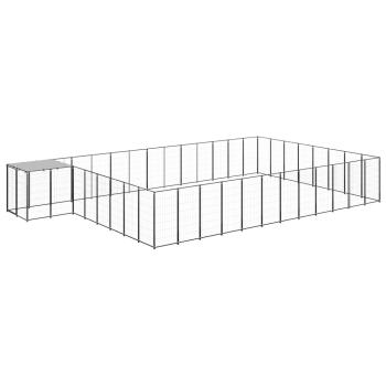 Hundezwinger Schwarz 30,25 m² Stahl  