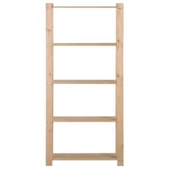 Lagerregal mit 5 Böden 80x28,5x170 cm Massivholz Kiefer