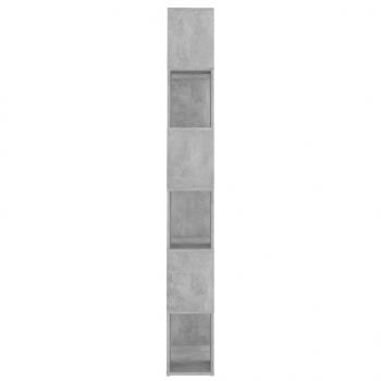 Bücherregal Raumteiler Betongrau 60x24x186 cm Holzwerkstoff