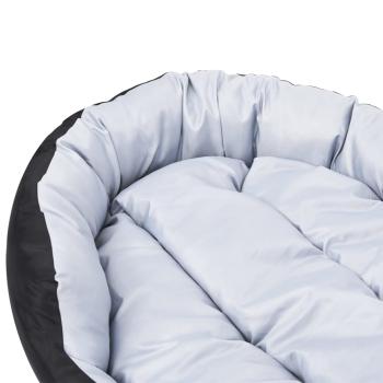 Wendbares & waschbares Hundekissen Grau und Schwarz 85x70x20 cm