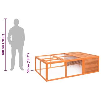 Garten-Tierkäfig 150x100x50 cm Massivholz Tanne