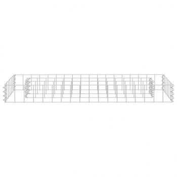 Gabionen-Hochbeet Verzinkter Stahl 90x30x10 cm