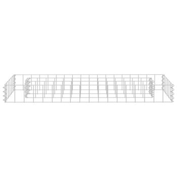  Gabionen-Hochbeet Verzinkter Stahl 90x30x10 cm