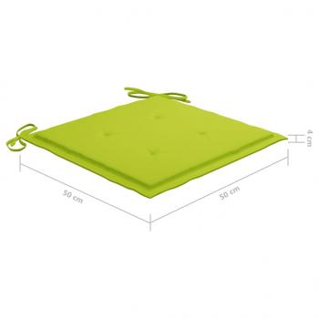 Gartenstühle mit Kissen 6 Stk. Massivholz Akazie