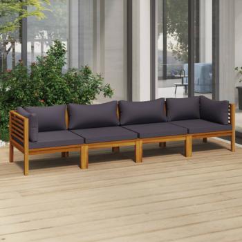 ARDEBO.de - 4-Sitzer-Gartensofa mit Kissen Massivholz Akazie