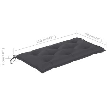 Gartenbank-Auflage Anthrazit 110x50x7 cm Oxford-Gewebe