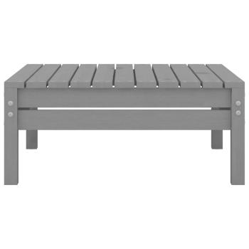 3-tlg. Garten-Lounge-Set Grau Massivholz Kiefer
