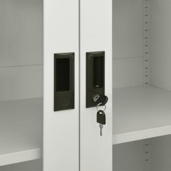 Büroschrank Hellgrau 90x40x180 cm Stahl 
