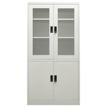 Büroschrank Hellgrau 90x40x180 cm Stahl 