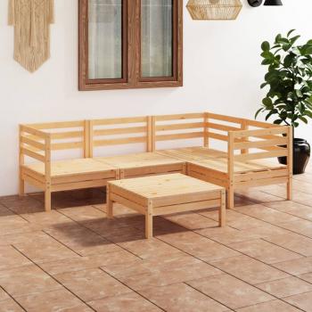 ARDEBO.de - 5-tlg. Garten-Lounge-Set Massivholz Kiefer