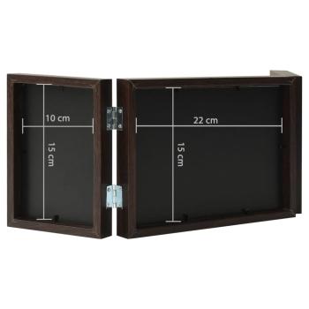 Dreifach-Bilderrahmen Collage Dunkelbraun 22x15 cm+2x(10x15 cm)