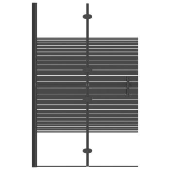 Faltbare Duschkabine ESG 80x140 cm Schwarz
